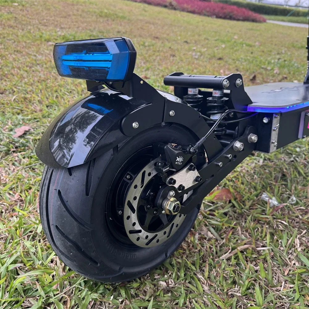 HKM-722195 Folding Electric Scooter with Dual Motors, 72V 10000W Power, 40Ah Battery, 13-Inch Tires, Long Range 100-120km, Waterproof, Full Suspension