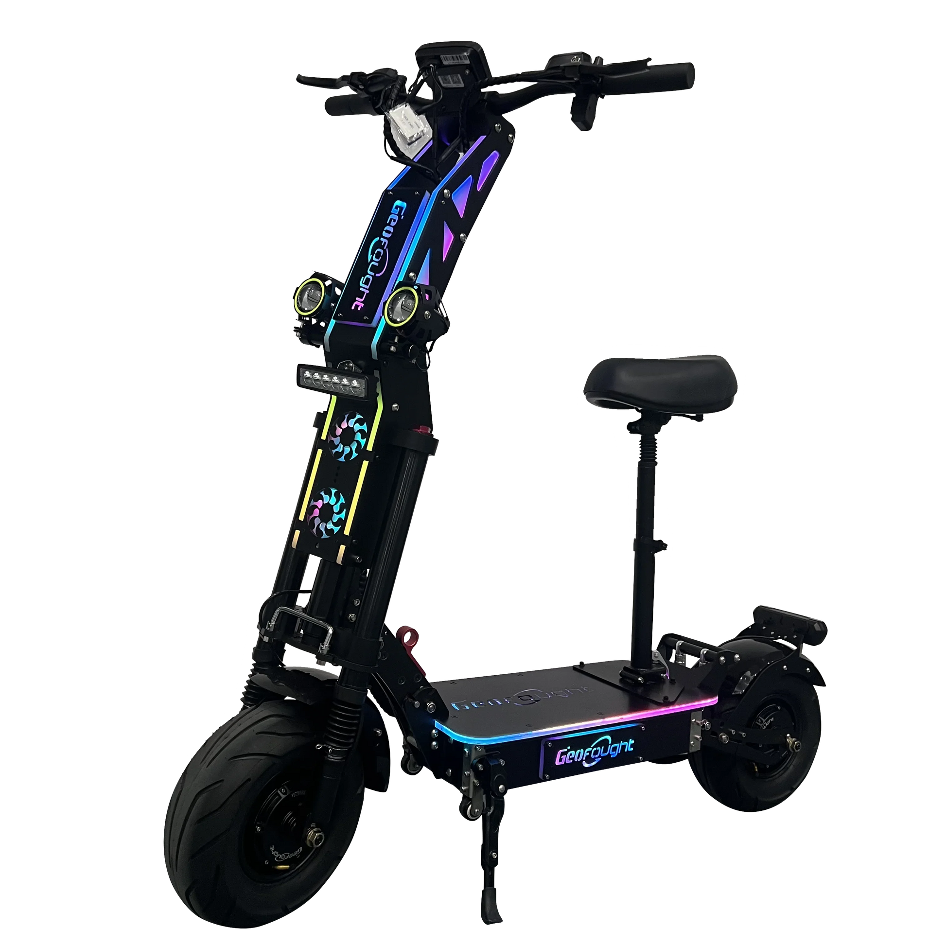 HKM-722195 Folding Electric Scooter with Dual Motors, 72V 10000W Power, 40Ah Battery, 13-Inch Tires, Long Range 100-120km, Waterproof, Full Suspension