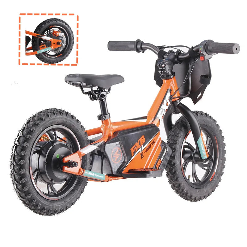 HKM-722259 36V 5AH Electric Balance Bike for Kids 3-6 Years Old with 12 Inch Wheels and Disc Brake