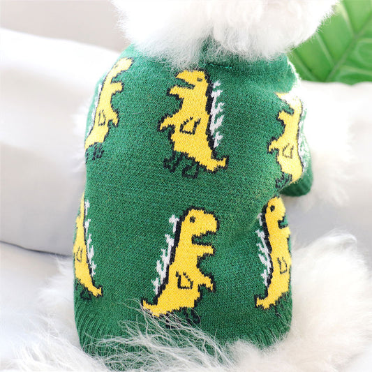 HKM-7223485 Simple Jacquard Wool Dog Sweater for Fashionable Pets