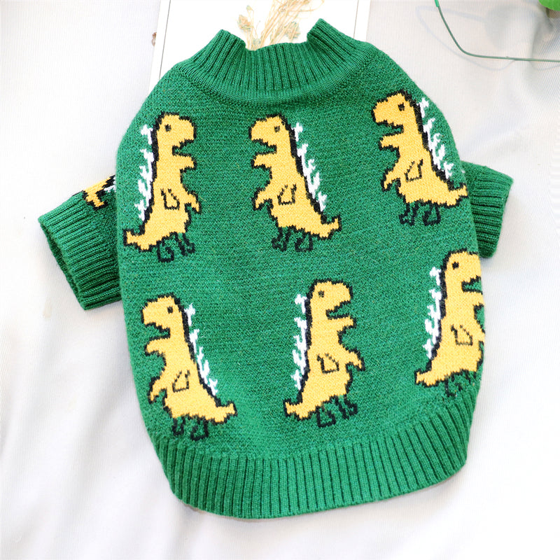 HKM-7223485 Simple Jacquard Wool Dog Sweater for Fashionable Pets