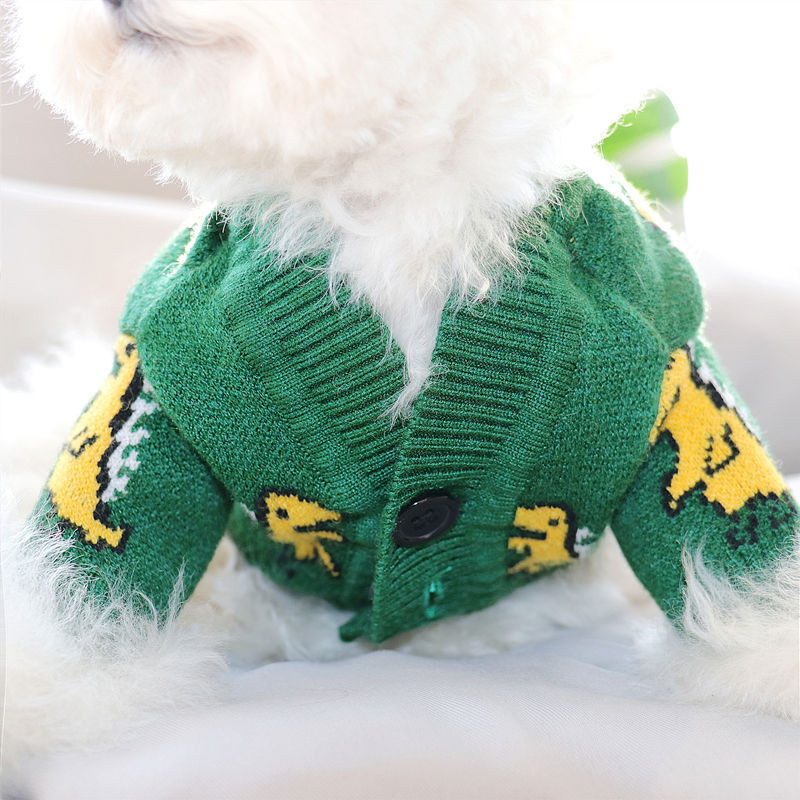 HKM-7223485 Simple Jacquard Wool Dog Sweater for Fashionable Pets
