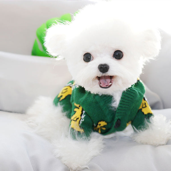 HKM-7223485 Simple Jacquard Wool Dog Sweater for Fashionable Pets