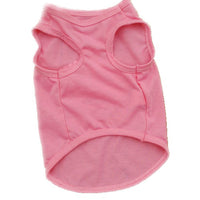 HKM-7223869 Summer Pink Cotton Vest for Dogs - Casual Lightweight Apparel