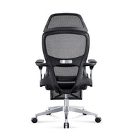 HKM-722451 Adjustable Lumbar Support Ergonomic Executive Desk Chair with Footrest and Swivel Recline Function