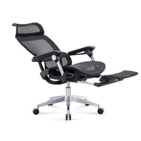 HKM-722451 Adjustable Lumbar Support Ergonomic Executive Desk Chair with Footrest and Swivel Recline Function