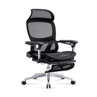 HKM-722451 Adjustable Lumbar Support Ergonomic Executive Desk Chair with Footrest and Swivel Recline Function