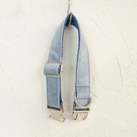 HKM-7225277 Sky Blue Thick Velvet Pet Collar - Durable Polyester Material for Comfort and Style