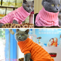 HKM-722579 Cozy Thick Wool Dog Sweater for Small Breeds in Varied Colors