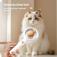 HKM-7227069 Stainless Steel Pet Spray Comb for Cats and Dogs - One-Click Hair Removal Brush
