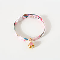 HKM-7227453 Sunflower Adjustable Pet Collar for All Seasons - Cotton Polyester, 17-32cm