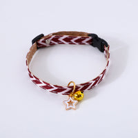 HKM-7227453 Sunflower Adjustable Pet Collar for All Seasons - Cotton Polyester, 17-32cm