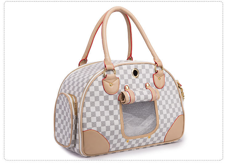 HKM-7227709 Anti-Squeeze Pet Carrier Bag for Small Dogs and Cats - Lightweight PU Material, Easy to Clean