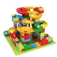 HKM-722835 168pcs Educational Marble Run Building Block Set for Kids, DIY Slide Track Toys