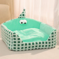 HKM-7228733 Cozy Triangular Pet Sleeping Nest – Disassemblable and Washable for Cats, Thick Warm Kennel for Autumn and Winter