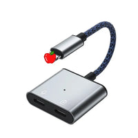 HKM-722899 2-In-1 Apple iPhone 12 Headphone and Fast Charging Adapter Dual Jack Audio Splitter
