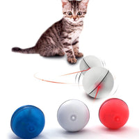 HKM-723027 LED Flashing Rolling Ball Cat Toy - Interactive Pet Play with ABS Material, 6.4cm Diameter, 3 Replaceable Batteries Included