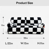 HKM-7231293 Plush Washable Pet Bed for Dogs and Cats, Soft Anti-Slip Couch with Removable Cover