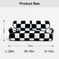 HKM-7231293 Plush Washable Pet Bed for Dogs and Cats, Soft Anti-Slip Couch with Removable Cover