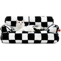 HKM-7231293 Plush Washable Pet Bed for Dogs and Cats, Soft Anti-Slip Couch with Removable Cover