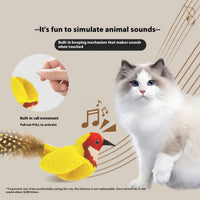 HKM-7232061 Colorful Bird Plush Simulation Cat Toy - Summer 2024 Edition