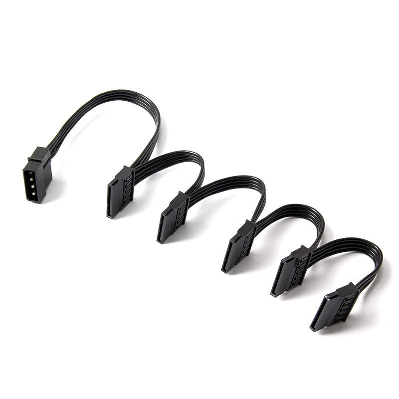 HKM-723219 SATA Power Supply Expansion Cable, 18AWG Flat Wire, Connects Up to Five Devices, 20CM Length