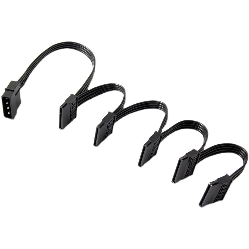 HKM-723219 SATA Power Supply Expansion Cable, 18AWG Flat Wire, Connects Up to Five Devices, 20CM Length