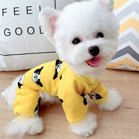 HKM-723411 Thick Cotton Pet Clothing in Yellow for Four-Legged Friends - Sizes S to 2XL