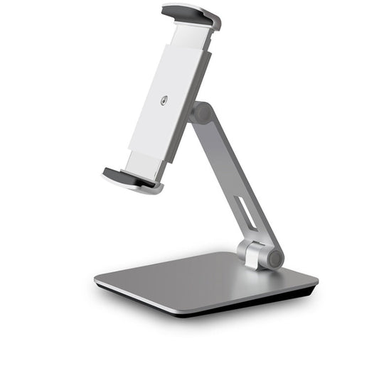 HKM-723539 Adjustable Folding Phone and Tablet Stand with 360° Rotation, Anti-Slip Silicone Protection, Portable Aluminum Design