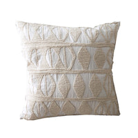 HKM-723539 Cotton and Linen Hotel Villa Pillow with Embroidered Front - 50x50cm