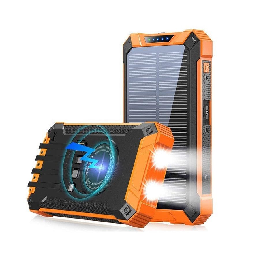 HKM-723539 Portable Solar Wireless Charger Power Bank – Multiple Colors Available