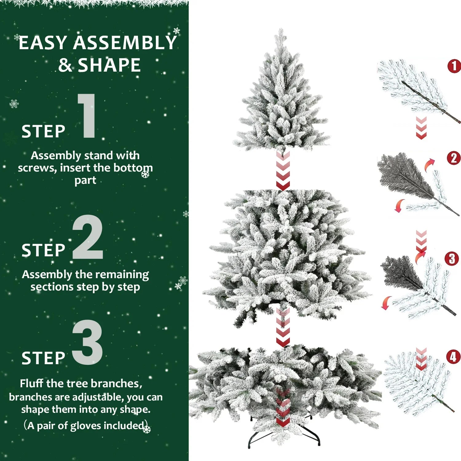 HKM-723603 7ft Artificial Pine Christmas Tree for Indoor and Outdoor Use