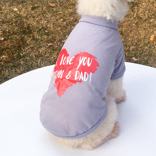 HKM-723603 Round Neck Printed Raglan Sleeve T-Shirt for Dogs in Various Colors