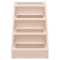 HKM-7236285 Foldable Cream Dog Stairs for Small & Large Pets - Sturdy, Non-Slip, Portable Design