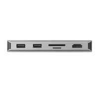 HKM-723667 7-in-1 USB-C Hub with 4K HDMI, Ethernet, USB 3.0, and Dual SD/TF Card Reader