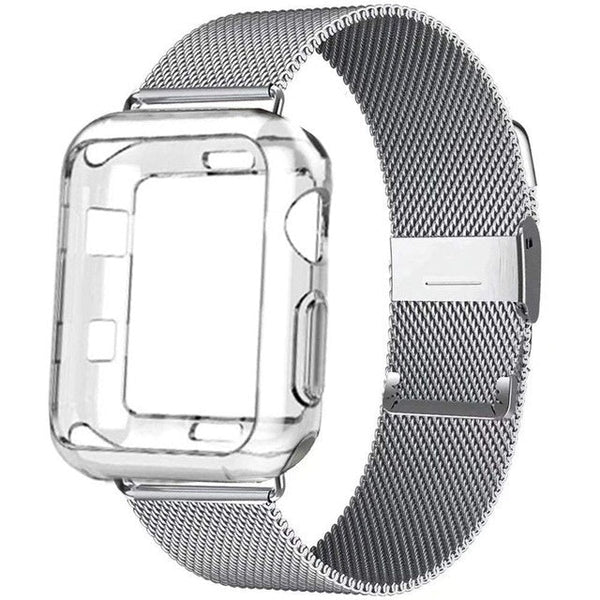 HKM-723667 Milan Band Watch Series with Multi-Color Case for Universal Generations 38mm to 44mm Sizes