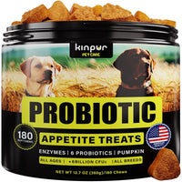 HKM-7237053 Probiotics for Dogs with Digestive Enzymes - Support Gut Health, Allergies, Itchy Skin, and Immunity - Duck Flavor Chews, 180 Count