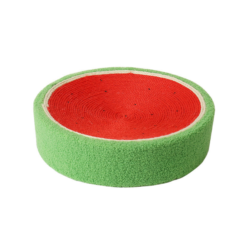 HKM-7237181 Sisal Cat Scratching Board Nest - Wear-Resistant, Multifunctional Watermelon Shape Claw Basin for Cats up to 16 kg
