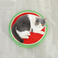 HKM-7237181 Sisal Cat Scratching Board Nest - Wear-Resistant, Multifunctional Watermelon Shape Claw Basin for Cats up to 16 kg