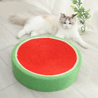 HKM-7237181 Sisal Cat Scratching Board Nest - Wear-Resistant, Multifunctional Watermelon Shape Claw Basin for Cats up to 16 kg