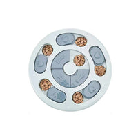 HKM-7237821 Interactive Educational Feeding Toy for Dogs – Engaging Puzzle with Round, Hexagonal, Paw Print Designs in Blue, Green, and Pink