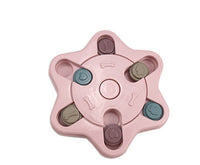 HKM-7237821 Interactive Educational Feeding Toy for Dogs – Engaging Puzzle with Round, Hexagonal, Paw Print Designs in Blue, Green, and Pink