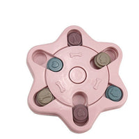 HKM-7237821 Interactive Educational Feeding Toy for Dogs – Engaging Puzzle with Round, Hexagonal, Paw Print Designs in Blue, Green, and Pink