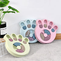 HKM-7237821 Interactive Educational Feeding Toy for Dogs – Engaging Puzzle with Round, Hexagonal, Paw Print Designs in Blue, Green, and Pink