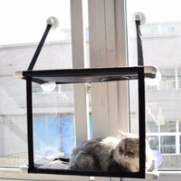 HKM-7238589 Window Sill Cat Hammock – Double Layer Coral Velvet Cat Cushion with Suction Cups, Holds Up to 10kg