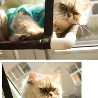 HKM-7238589 Window Sill Cat Hammock – Double Layer Coral Velvet Cat Cushion with Suction Cups, Holds Up to 10kg