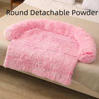 HKM-7238845 Pet Dog Plush Winter Warm Sofa Cushion - Sizes S, M, L, XL, Soft Cloth for Comfort