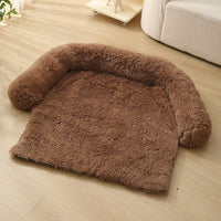 HKM-7238845 Pet Dog Plush Winter Warm Sofa Cushion - Sizes S, M, L, XL, Soft Cloth for Comfort