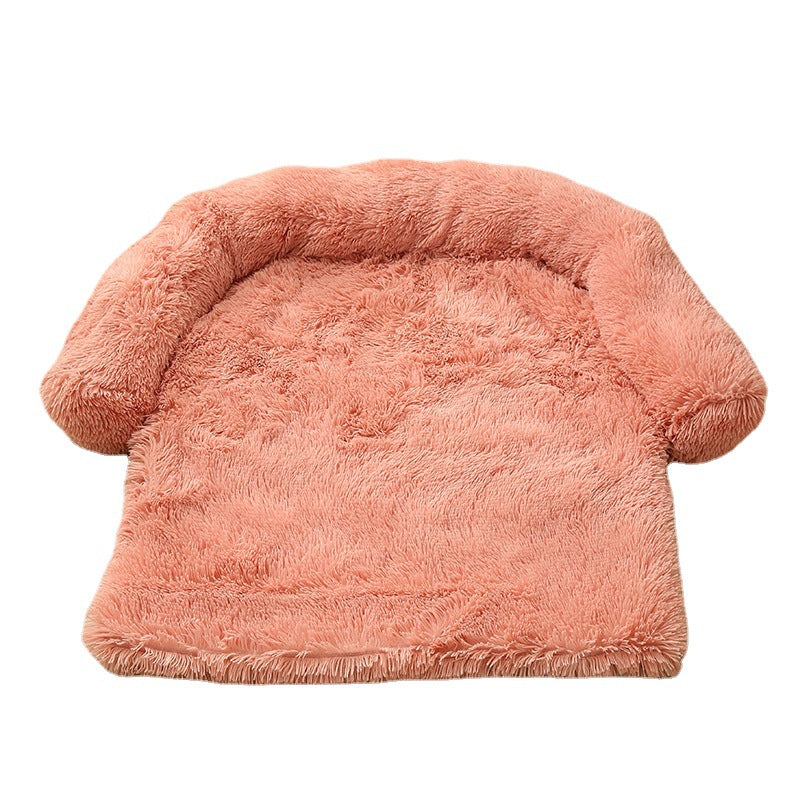 HKM-7238845 Pet Dog Plush Winter Warm Sofa Cushion - Sizes S, M, L, XL, Soft Cloth for Comfort