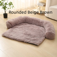 HKM-7238845 Pet Dog Plush Winter Warm Sofa Cushion - Sizes S, M, L, XL, Soft Cloth for Comfort